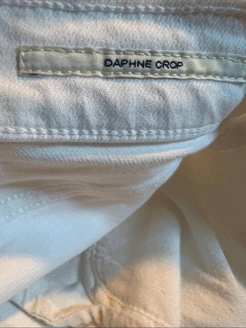 Citizens Of Humanity White Daphne Crop Straight Jeans